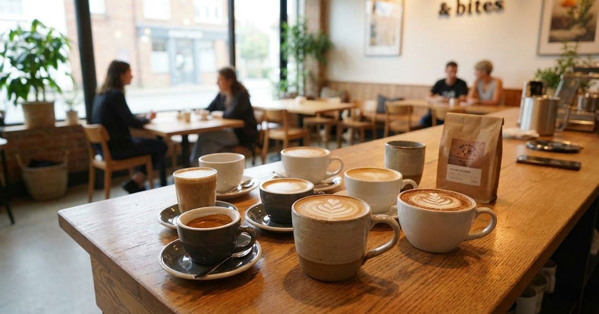 Variety of specialty coffee drinks