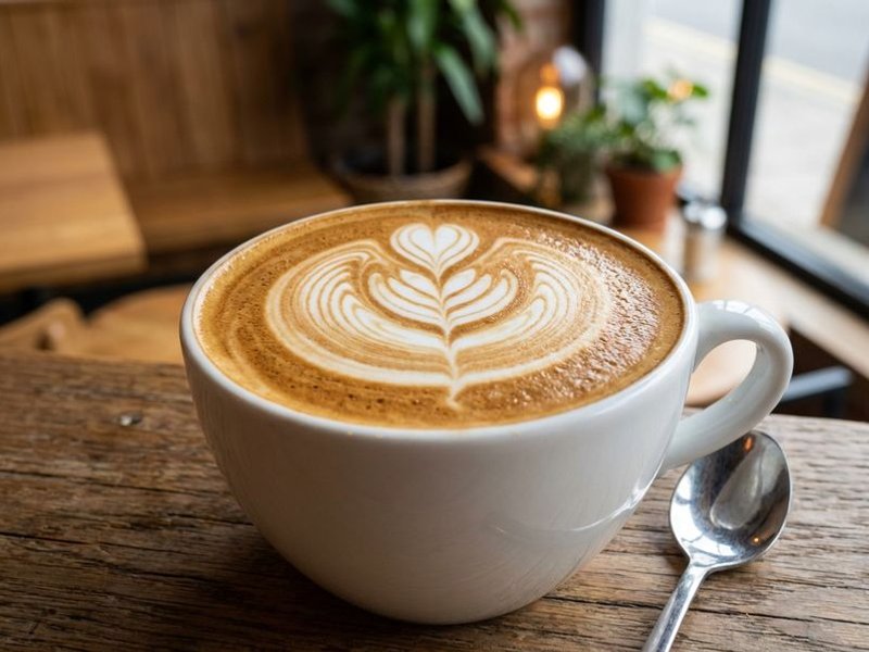 Latte art at Bubbs & Bites