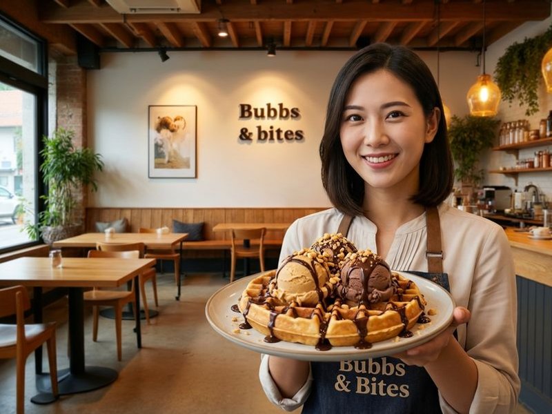 Reese Peanut Butter & Hershey Chocolate Waffle