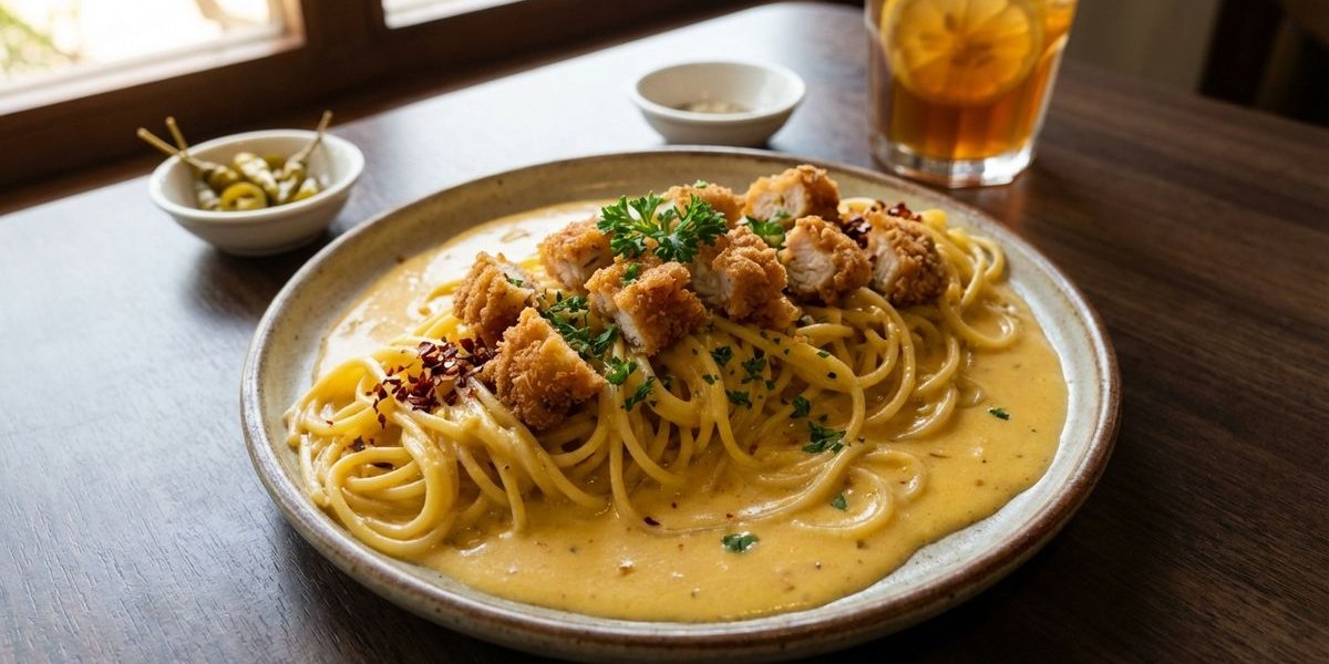 Signature pasta dishes at Bubbs & Bites Cafe