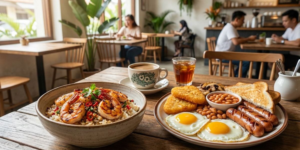 Rice bowls and breakfast plates at Bubbs & Bites Cafe