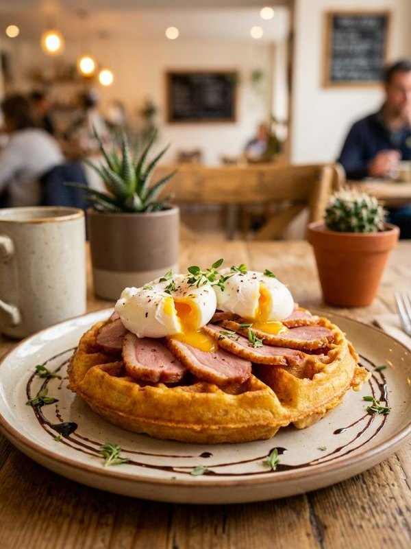 Signature Smoked Duck & Eggs Waffle